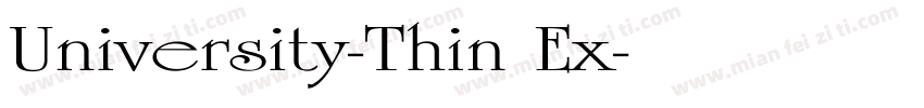 University-Thin Ex字体转换